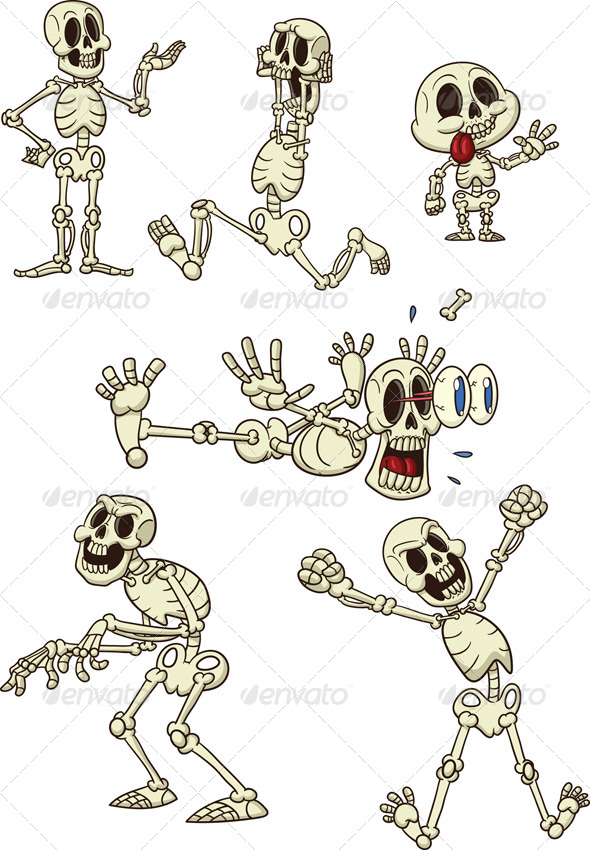 Skeleton Cartoon Characters Real skeleton of a real cartoon character